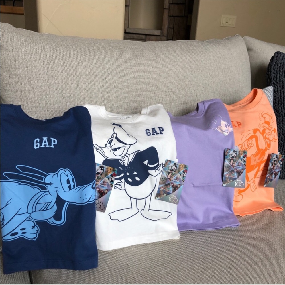 Baby Gap Disney Tee SET 4-pc T-shirt 3T Pluto Donald Duck Mickey Mouse Goofy NWT
